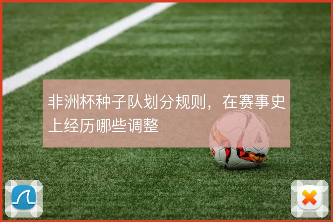 非洲杯种子队划分规则,在赛事史上经历哪些调整